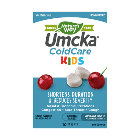 Umcka ColdCare Homeopathic Cold Medicine Cherry Chews 30