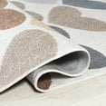 thumbnail image 6 of JONATHAN Y KIDS WASHABLE Dila Hearts Geometric Area Rug, 5 x 8, Ivory/Blue/Orange, 6 of 10