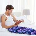 thumbnail image 5 of Susaid crystal Skull flower star Print Mens Pajama Pants Set Sleep & Lounge Pants, PJ Bottoms with Pockets and Button Fly-3X-Large, 5 of 6