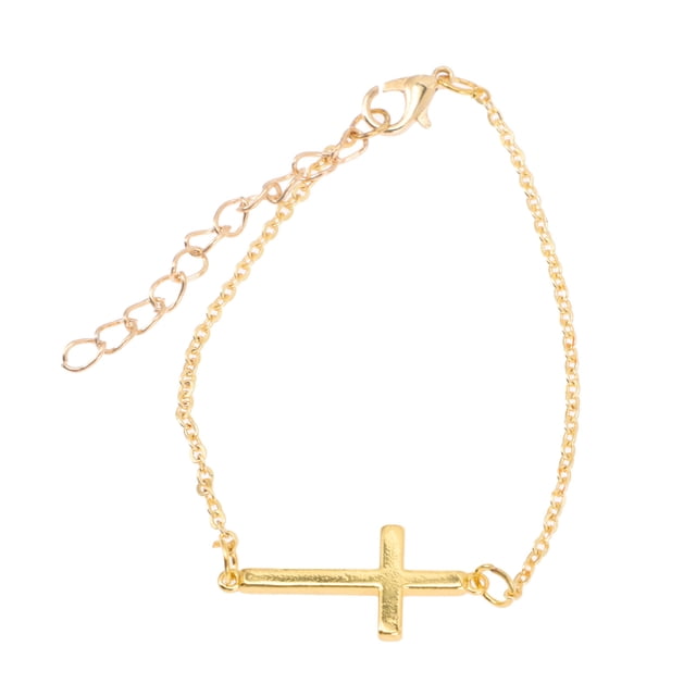 KAKOWELY Pulsera cruzada con cadena dorada, joyería para la muñeca, pulsera cruzada, regalo de joyería para mujer