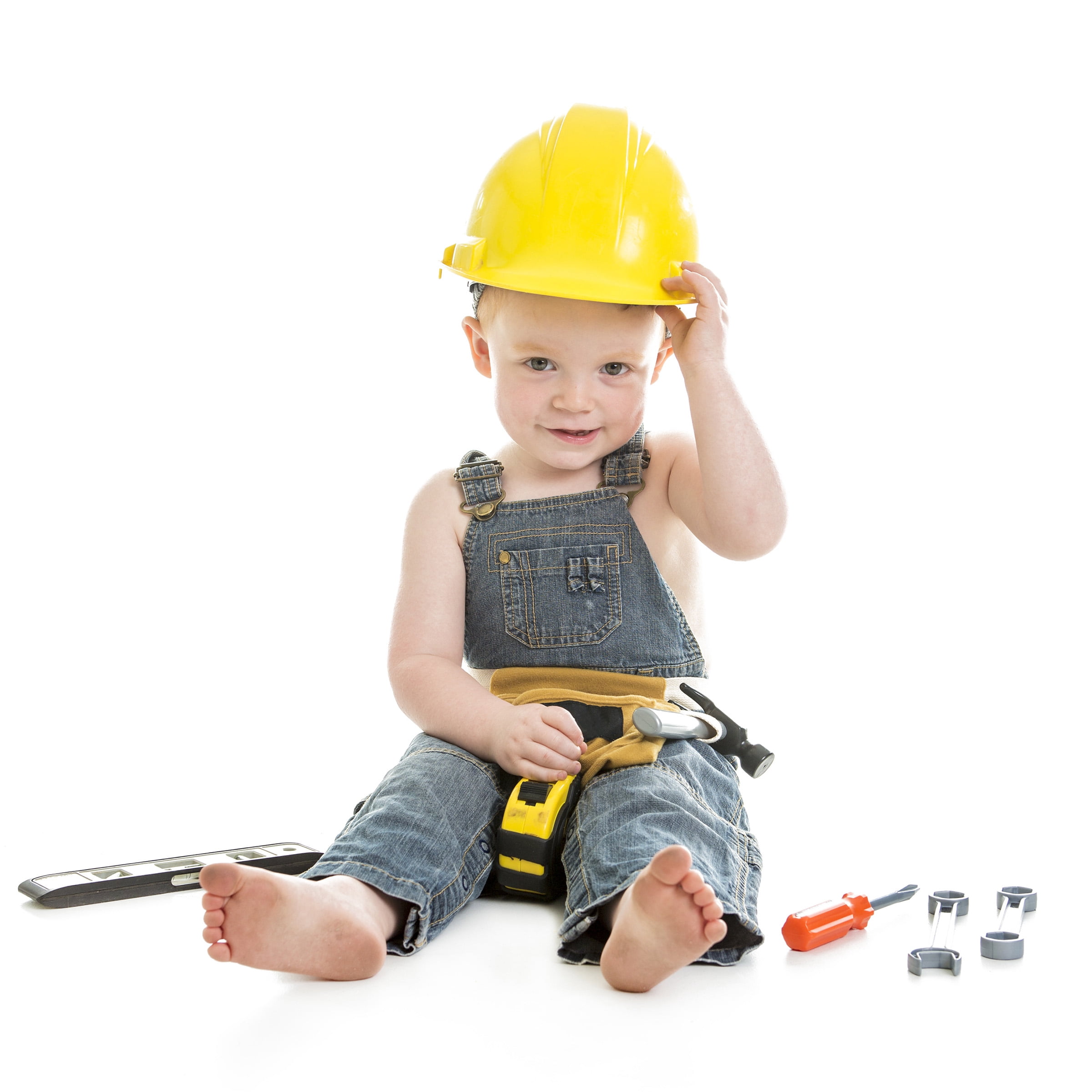 Hey! Play! Kids Tool Belt Set - 22-Piece Children's Handyman Kit with 2 Belts