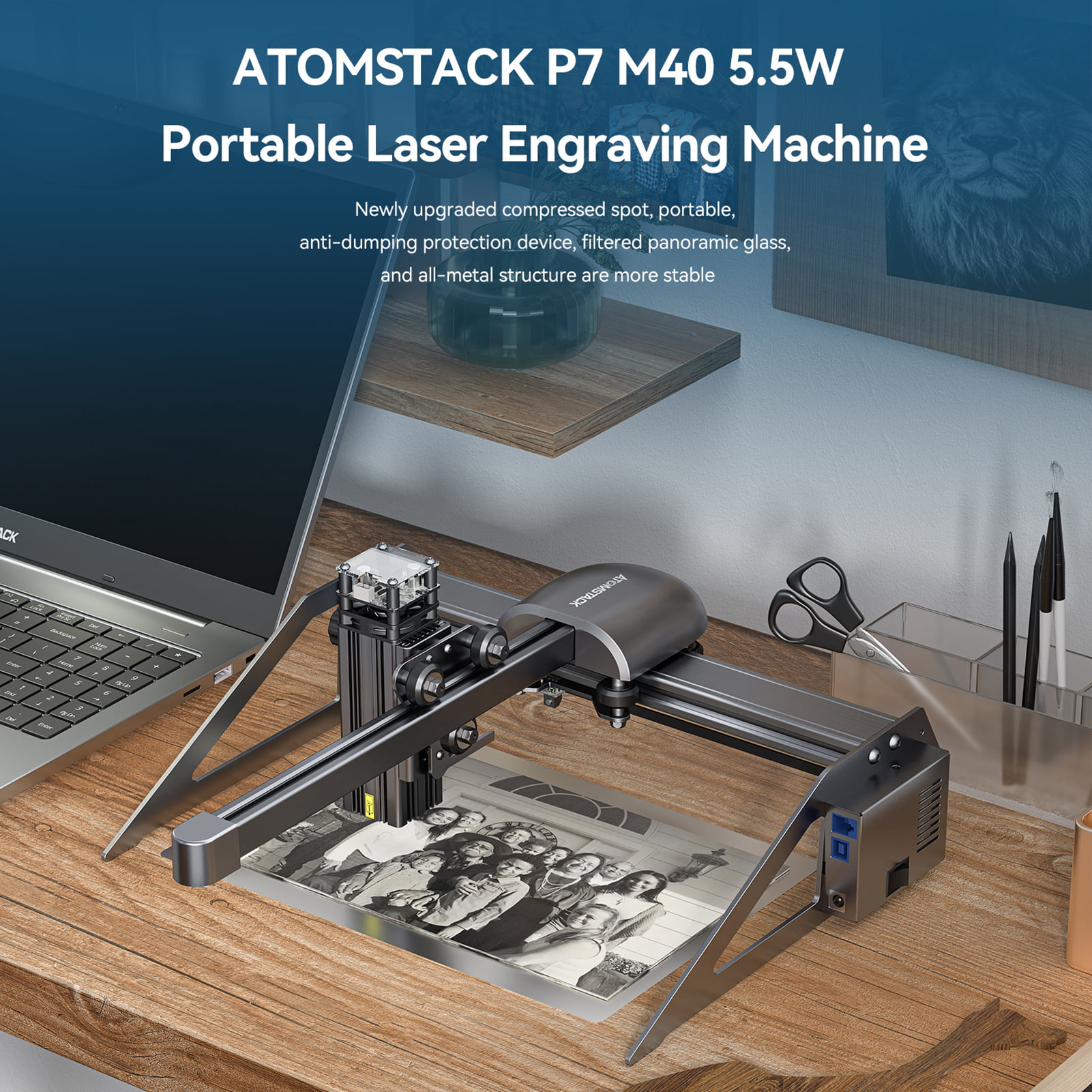 ATOMSTACK A5 Pro 40W Fixed-Focus Laser Engraver Engraving Cutting Machine  P6H3
