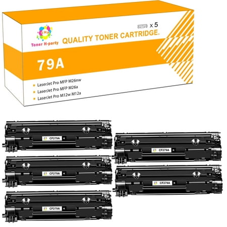 Toner H-Party 5-Pack Compatible Toner Cartridge Replacement for HP CF279A LaserJet Pro MFP M26nw M26a LaserJet Pro M12w M12 Printer Ink Black