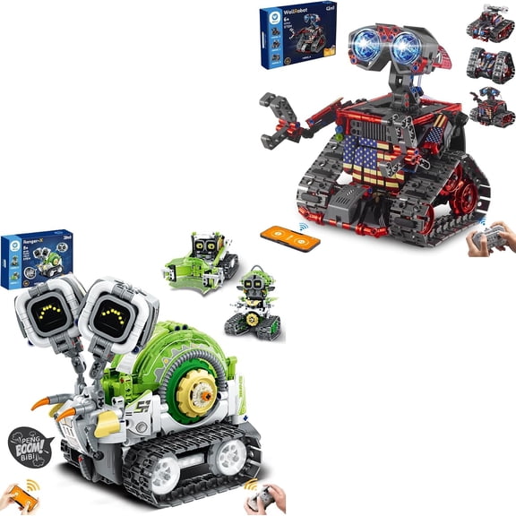 Sillbird STEM Robot Building Sets, 3in1 Remote & App-Controlled Robotic Toys, 4in1 Remote App-Controlled Robot Building Kit