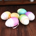 thumbnail image 6 of CoreLiving Glitter Foam Easter Eggs, Colorful Tinsel Hanging Egg Ornaments for Easter Tree Decorations, Spring Home Indoor Party DIY Craft Decor, 6 Pieces, 6 of 9