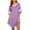 Light Heather Grey, variant on Ekouaer Women's Nightgown Cotton Sleep Shirt V Neck Short Sleeve Loose Comfy Pajama Sleepwear