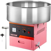 VEVOR Commercial Cotton Candy Machine 20 inch Electric Cotton Candy Machine with Sugar Scoop and Stainless Steel Big Drawer Candy Floss Maker 1030W for Various Parties Pink