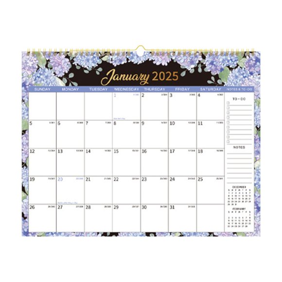 Calendar 2025-Calendar 2024 12-Month Calendar From January 2025 to December 2025 Calendar 2025 Double-Bound