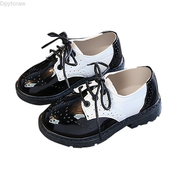 Dpytoraw Spring And Summer New Soft And Lightweight Rubber Sole Lace Up Glossy Fashion Children's Shoes Kids Athletic Shoes Girls Size 6