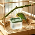 thumbnail image 4 of Automatic Circulating Water Bird Shower Bath Box with Filter Screen, Transparent Observation Window, Shallow Safe Tub for Small Birds and Parrots, Green and White, 4 of 6