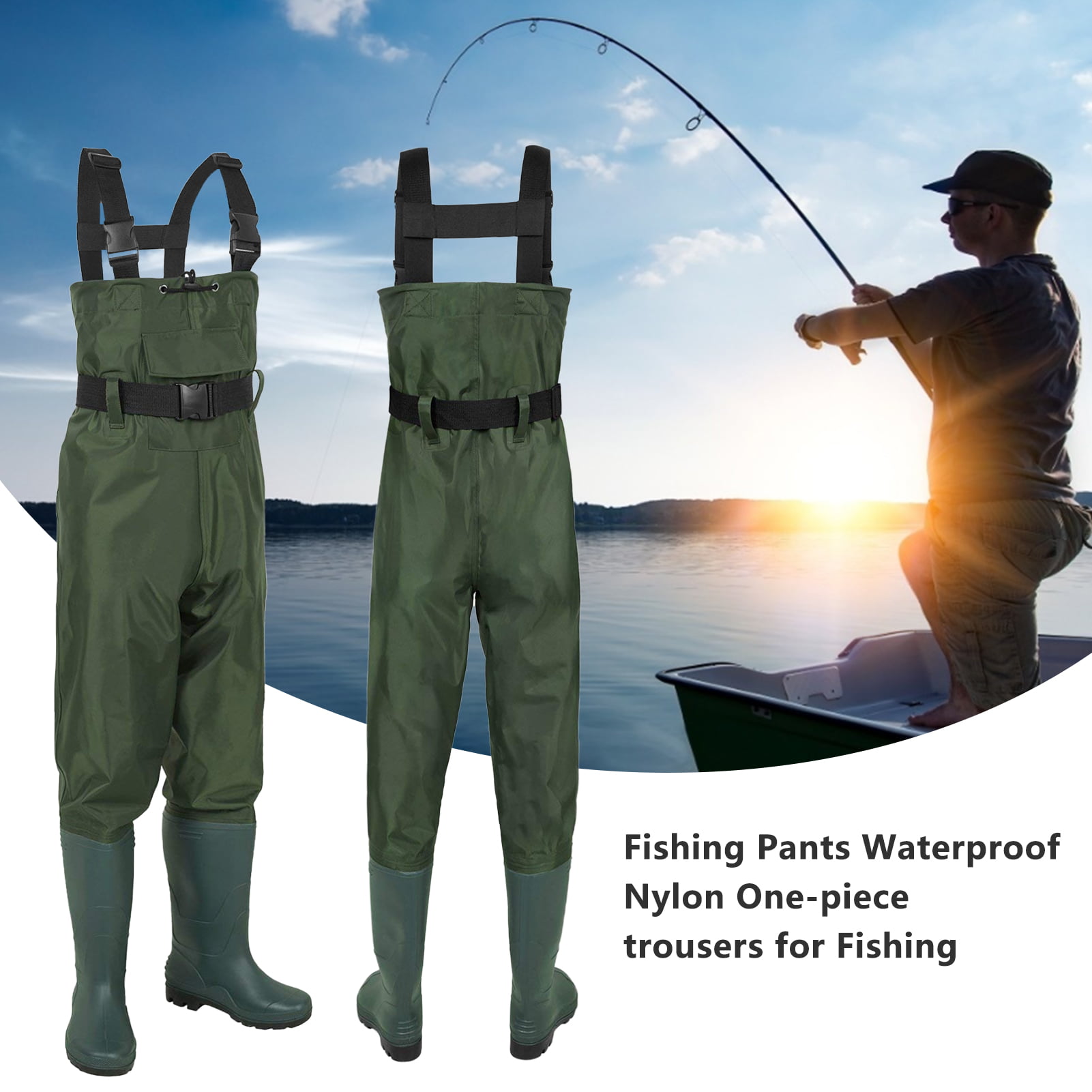 Careslong Moisture-proof suspenders Fishing Pants Waterproof