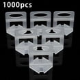 thumbnail image 1 of 1000 Pcs Reusable Flat Tile Leveling System Clips 2mm Wall Floor Spacers Tiling Tool 40mm * 36mm For Level The Tile, 1 of 5