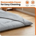 thumbnail image 6 of Sweetcrispy Twin Japanese Floor Mattress with Washable Cover, Folding Memory Foam Sleeping Mat for Dorm, Camping & Guest Room, Gray, 6 of 8