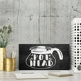 thumbnail image 4 of Funny Farmhouse Style Wood Sign Pot Head Coffee Coffee Coffee Pot Head Coffee Home Hanging Wall Decor Front Porch Bathroom Wooden Sign 6X12 Inch, 4 of 7