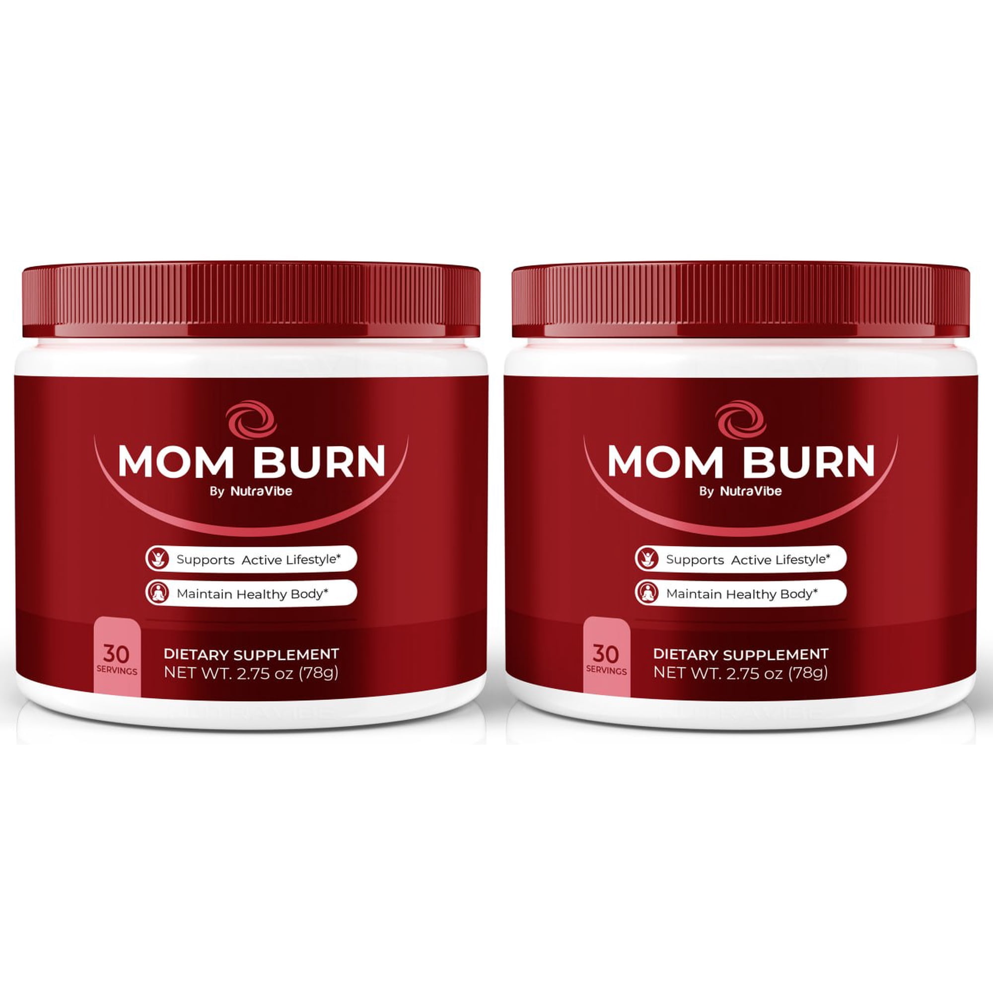 (2 Pack) Mom Burn – Natural Daily Powder Formula Designed to Align with Fitness Goals, Support an Active Lifestyle & Body Balance (60 Servings)