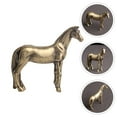 thumbnail image 6 of Horse Brass Figurine Animal Ornament Chinese Statue Decoration Decor Model Sculpture Desktop Tea Metal Car Mini Potted, 6 of 8