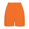 thumbnail image 5 of Moxiu Womens Linen Shorts,Womens Shorts Summer 2025 Casual Linen Shorts Drawstring Elastic Waist Shorts Pants Loose High Waist Shorts Pants Orange,XL, 5 of 6
