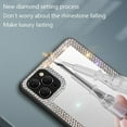 thumbnail image 4 of for iPhone 12 Pro Max Mirror Case Bling, Acrylic Black Edge Mirror Phone Case for Outdoor Makeup Cute Cool Luxurious Phone Cases for Women and Girls(Bling Diamond Mirror), 4 of 7