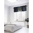 thumbnail image 3 of Christmas Gnome Valances for Windows, Snowman Squirrel Night Forest Snowscape Light Filtering Window Treatment Valances, Rod Pocket Small Curtains for Kitchen/Bathroom, 60"x18", 3 of 9