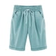 thumbnail image 1 of Regalos para Navidad Bidobibo - Bermudas largas de algodón para mujer con bolsillos, para entrenamiento deportivo, para caminar, hasta la rodilla, para verano, 1 of 5