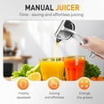 thumbnail image 2 of Heavy Duty Manual Fruit Press Juicer - Premium Aluminum Alloy & Stainless Steel Citrus Juicer for Lemon, Orange, Pomegranate, Lime, Hand Press Juice Extractor Squeezer Tool, 2 of 7