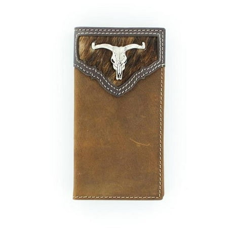 Rodeo Wallet - Longhorn Steer Skull Concho Rodeo Wallet, Medium Brown - One Size