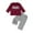 Red, variant on Baby Boy Outfit Toddler Autumn Winter Lattice Long Sleeve Stretch 2T 3T 4T 5T Sweatshirt Tops with Sweatpants Clothing Set 2 Piece