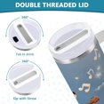 thumbnail image 5 of 40 oz Tumbler With Handle Stainless Steel Insulated Tumbler With Lid for Car Cup Holder Hedgehog Playing The Violin, 5 of 9