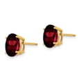 thumbnail image 2 of Auriga Fine Jewelry 14K Yellow Gold Oval Garnet Stud Earrings for Women (L- 0.36 inch, W- 0.28 inch), 2 of 6