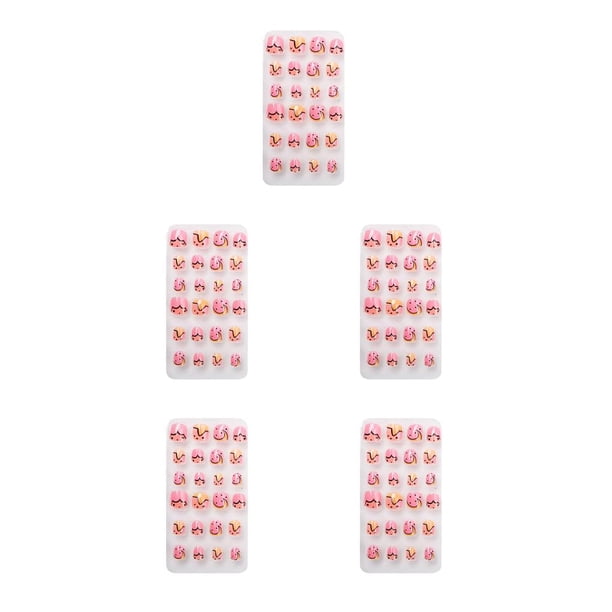 Juego de Puntas de Uñas Artificiales Minnieouse Pre-pegamento para Niños