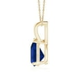 thumbnail image 2 of Angara Necklace - Natural Pear Shape 1.15 ct Blue Sapphire Pendant Necklace in 14K Yellow Gold for Women - Natural Blue Sapphire Necklace, 2 of 9