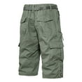 thumbnail image 6 of CaComMARK PI Cargo Shorts for Men Solid Color Multi Pocket Fashionable Casual Workwear Shorts Shorts Army Green 14(4XL), 6 of 8