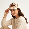 thumbnail image 4 of Women's Baseball Cap 2D Halloween Pumpkin Witch Ghost Embroidered Sun Hat, 4 of 7