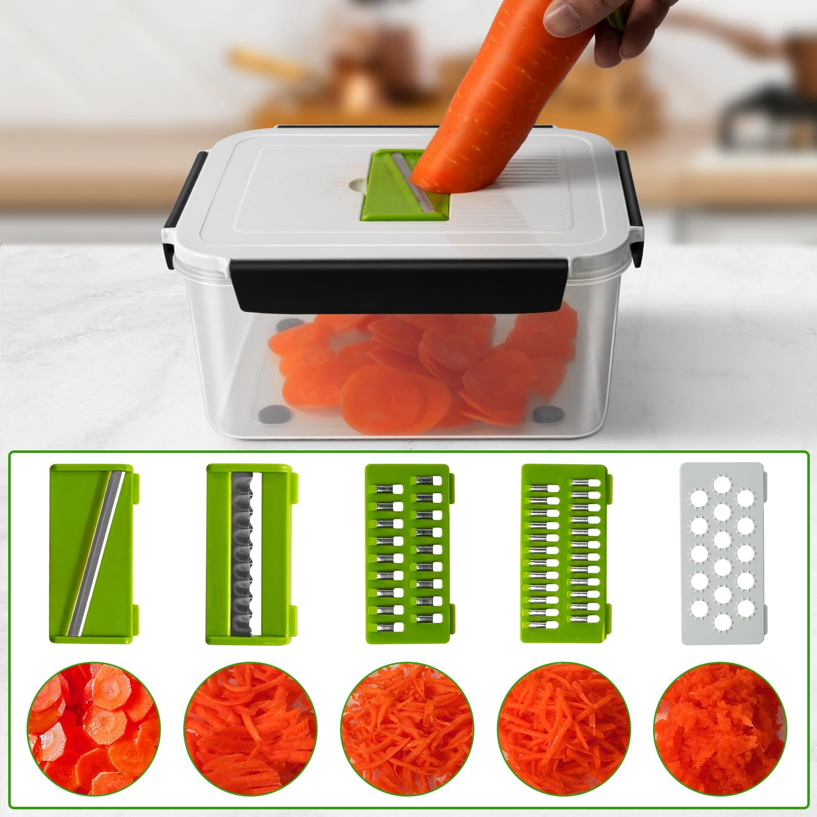 Food Storage Jars & Containers FC-5-k 5-Pack Fridge Produce Organization
