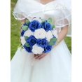 thumbnail image 6 of 108pcs Roses Head Flowers with Stem - Blue & White Artificial Flowers Rose Bulk - Silk Royal Blue Rose Fake Flower for Wedding Bouquet Party Home Decor DIY Baby Shower Centerpieces Tables Decoration, 6 of 14