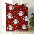 thumbnail image 5 of MOQIN Christmas Throw Blanket, Christmas Decorations Blankets and Throws, Winter Cozy Holiday Cabin Throw for Sofa Couch - 40” x 30" Red Snowflake Blankets, 5 of 9