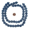 thumbnail image 2 of The Bead Chest Cobalt Blue Circular Natural Wood Beads (15x15mm): Organic Eco-Friendly Wooden Bead Strand for DIY Jewelry, Crafts, Necklace and Bracelet Making, 2 of 4