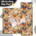 thumbnail image 4 of Rooster and Chick Brown Pattern Teens Toddler Nap Mat with Pillow, Sleeping Mat Bag for Preschool Daycare 59"x22", 4 of 6