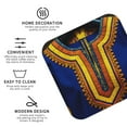 thumbnail image 3 of African Dashiki Tribal Set of 6 Faux Leather 4 Inch Coasters Drinks Tabletop Home Dinning Square, 3 of 6