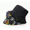 thumbnail image 3 of CoCopeaunts Women Bucket Hat Outdoor Sun Protection Packable Men Fisherman Hat Colorful Graffiti Double-Faced Wear Bucket Cap, 3 of 8