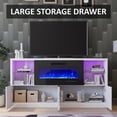 thumbnail image 5 of Amerlife 68" Tv Stand, 40" Fireplace, White&Black, 5 of 6