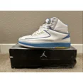 thumbnail image 3 of Ni-k-e Vintage Ni-k-e Air Jordan 2 Carmelo 2004 Retro White Blue 308308 141 Size 9.5, 3 of 6