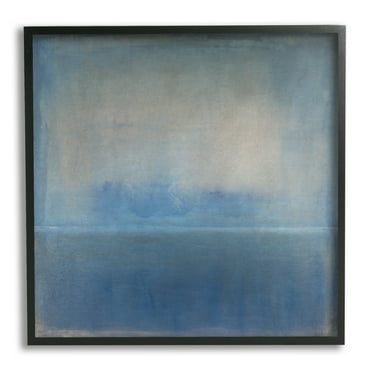 Stupell Industries Obscure Abstract Landscape Blue Weathered Painting Design Painting Black Framed Art Print Wall Art, Design by Tim OToole