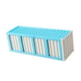 thumbnail image 1 of Caja de almacenamiento para tarjetas coleccionables con 4 ventanas de exhibición, organizador multifuncional, estuche para encimera, cumpleaños y día Azul, 1 of 8