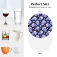 thumbnail image 6 of Pofeuu blue Skull flower Print Coasters for Drinks, 4Pack PU Leather Coasters, Bar Drink Coasters for Tabletop Protection, Furniture from Damage-Round Shape, 6 of 6