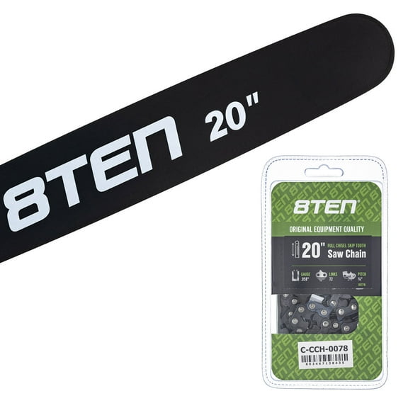 8TEN 20" Chainsaw Bar & Chain .058 3/8 72DL for Husqvarna Makita MK1010380