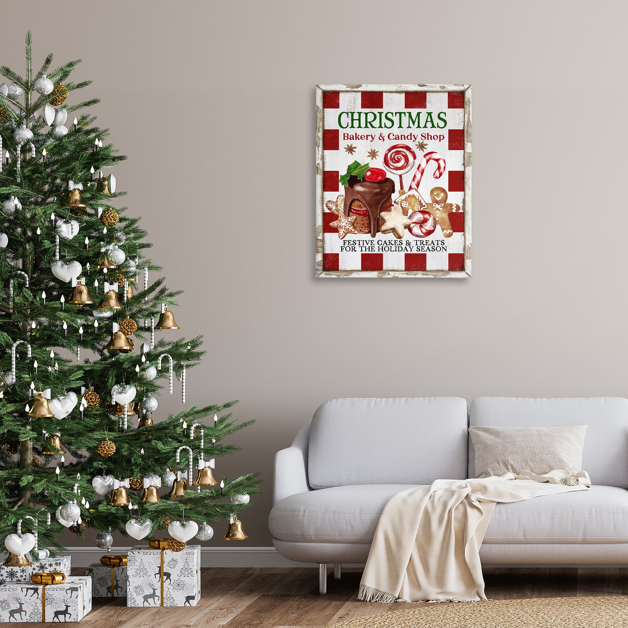 Stupell Industries Christmas Bakery & Candy Holiday Painting Gallery Wrapped Canvas Art Prints Wall Art, 30 x 40