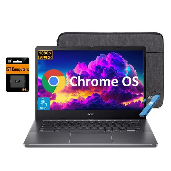 Acer Chromebook Plus 514 Touchscreen Laptop (14" FHD, Intel 8-Core i3-N305, 8GB RAM, 512GB SSD, 2TB Cloud Storage) Business, Enterprise, Students, 11-Hr Long B