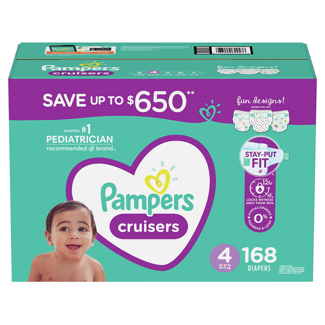 168 Pannolini Pampers 'Softest Comfort Pampers Premium Protection Size 4 ... 