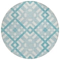 thumbnail image 2 of Addison Rugs Chantille Indoor/Outdoor Transitional Geometric Teal Washable Round Rug, 8' x 8', 2 of 6